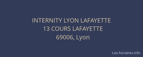 INTERNITY LYON LAFAYETTE