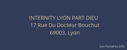 INTERNITY LYON PART DIEU