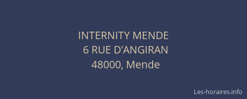 INTERNITY MENDE