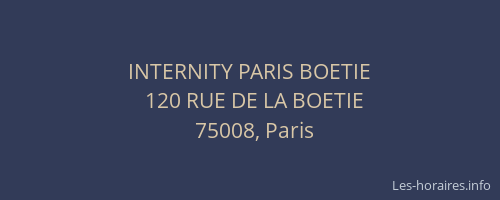 INTERNITY PARIS BOETIE