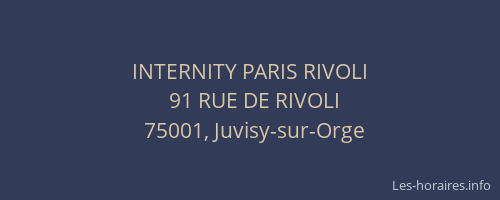 INTERNITY PARIS RIVOLI