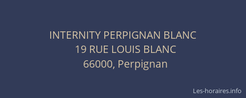 INTERNITY PERPIGNAN BLANC