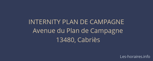 INTERNITY PLAN DE CAMPAGNE