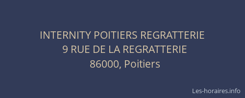 INTERNITY POITIERS REGRATTERIE