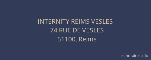 INTERNITY REIMS VESLES