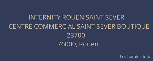 INTERNITY ROUEN SAINT SEVER