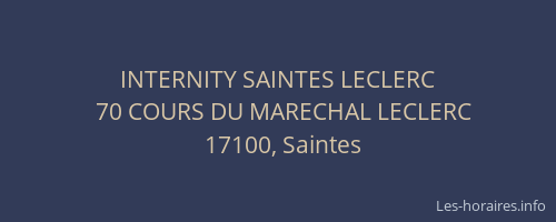 INTERNITY SAINTES LECLERC