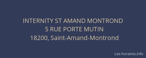 INTERNITY ST AMAND MONTROND