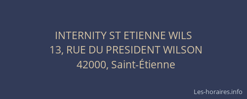 INTERNITY ST ETIENNE WILS