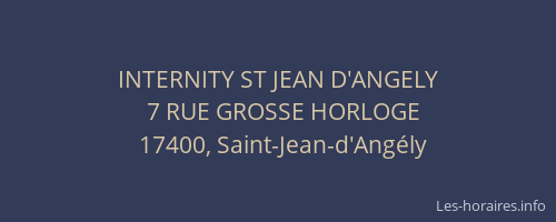 INTERNITY ST JEAN D'ANGELY