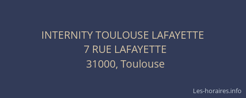 INTERNITY TOULOUSE LAFAYETTE