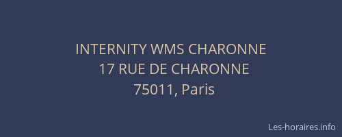 INTERNITY WMS CHARONNE