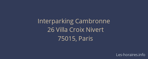 Interparking Cambronne