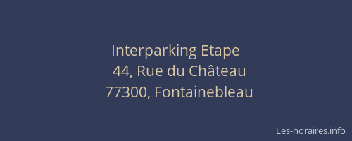 Interparking Etape