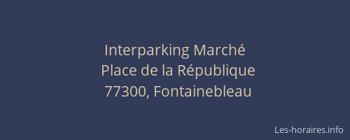Interparking Marché