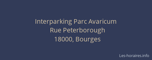 Interparking Parc Avaricum