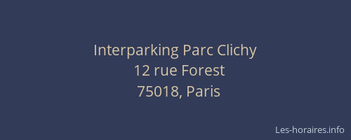 Interparking Parc Clichy