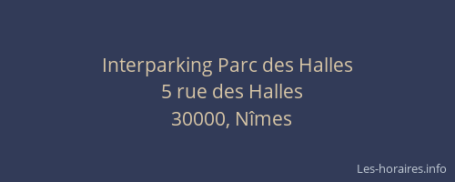 Interparking Parc des Halles