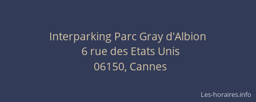 Interparking Parc Gray d'Albion