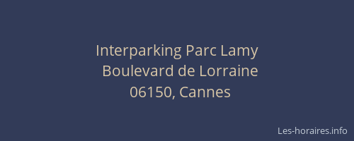 Interparking Parc Lamy