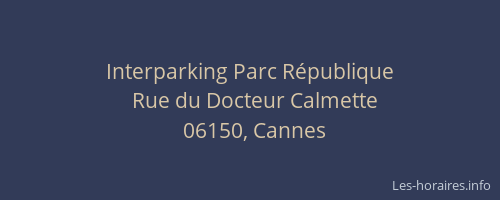 Interparking Parc République