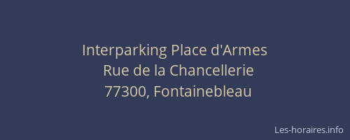 Interparking Place d'Armes