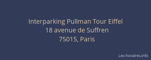Interparking Pullman Tour Eiffel