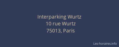 Interparking Wurtz