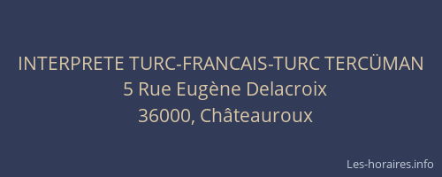 INTERPRETE TURC-FRANCAIS-TURC TERCÜMAN