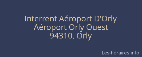 Interrent Aéroport D'Orly