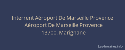 Interrent Aéroport De Marseille Provence