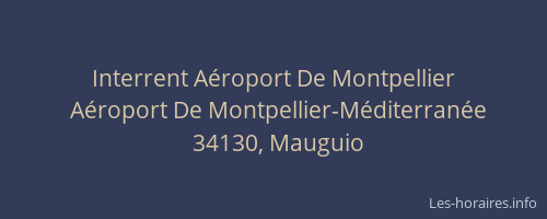Interrent Aéroport De Montpellier