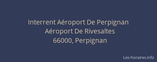 Interrent Aéroport De Perpignan