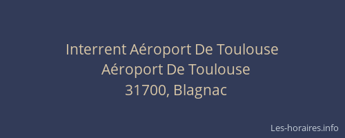 Interrent Aéroport De Toulouse