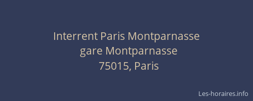 Interrent Paris Montparnasse