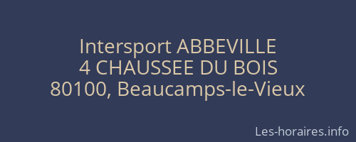 Intersport ABBEVILLE