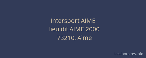 Intersport AIME