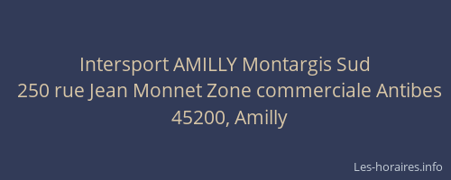 Intersport AMILLY Montargis Sud