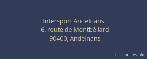 Intersport Andelnans