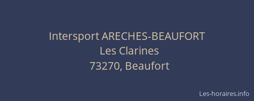 Intersport ARECHES-BEAUFORT