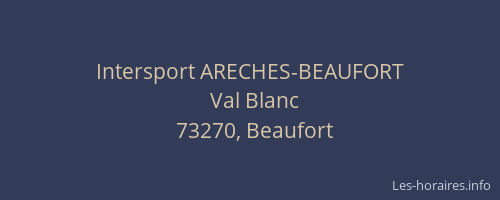 Intersport ARECHES-BEAUFORT