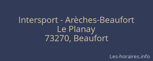 Intersport - Arèches-Beaufort