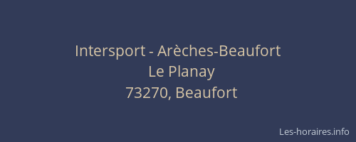 Intersport - Arèches-Beaufort