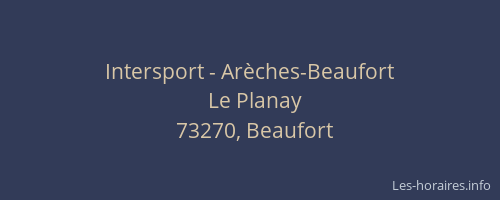Intersport - Ar&egrave;ches-Beaufort