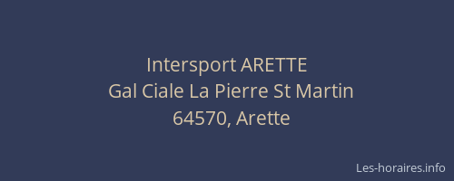 Intersport ARETTE