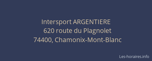 Intersport ARGENTIERE