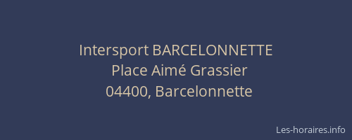 Intersport BARCELONNETTE