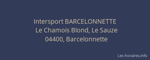 Intersport BARCELONNETTE