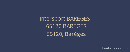 Intersport BAREGES