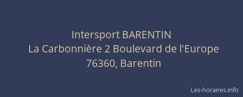 Intersport BARENTIN